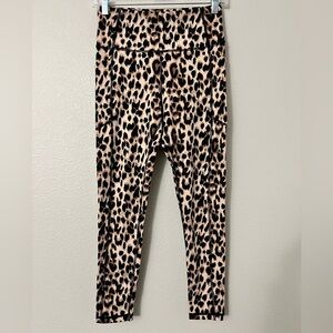 Victoria's Secret Leopard Print Leggings With Pockets Womens Size 6